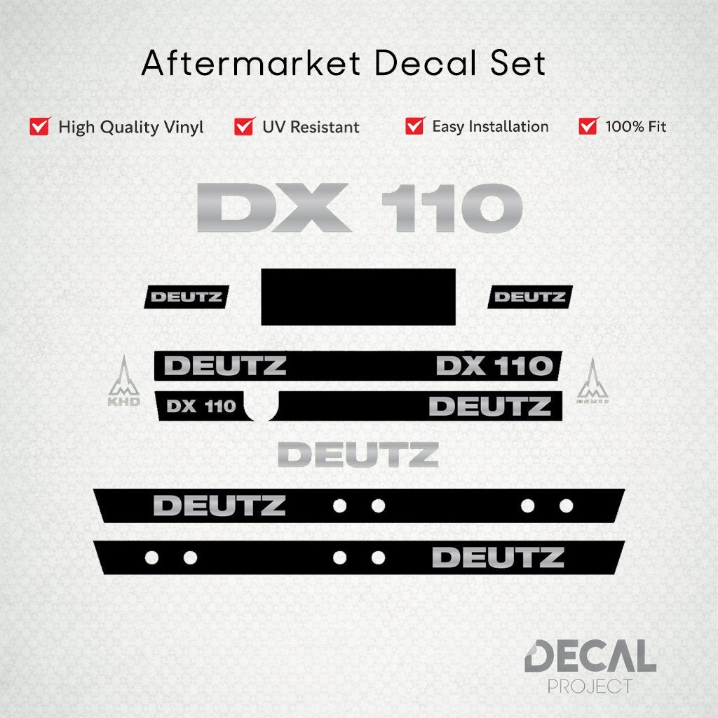 Vervangende Stickers Deutz DX 110 - 160, Verzenden