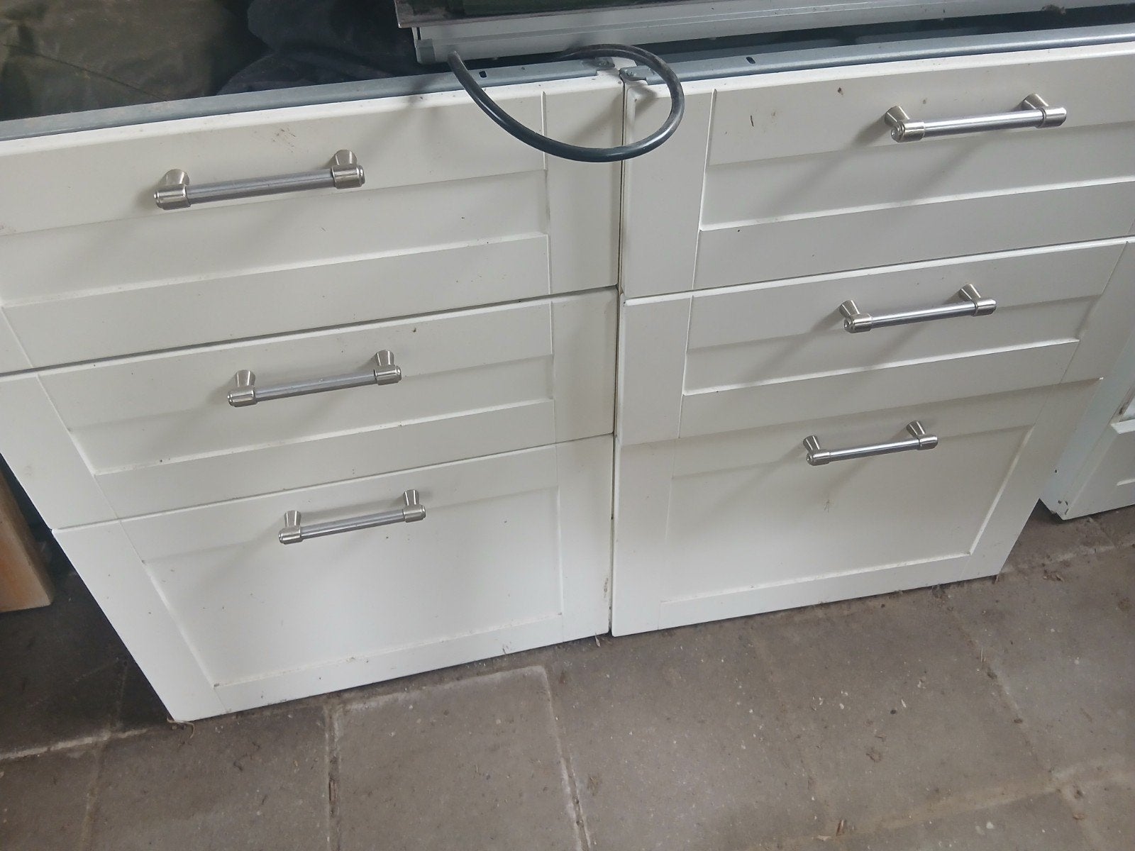 Witte ladekast met 6 lades - Gebruikt, Ophalen, Gebruikt, 50 tot 100 cm, 25 tot 50 cm