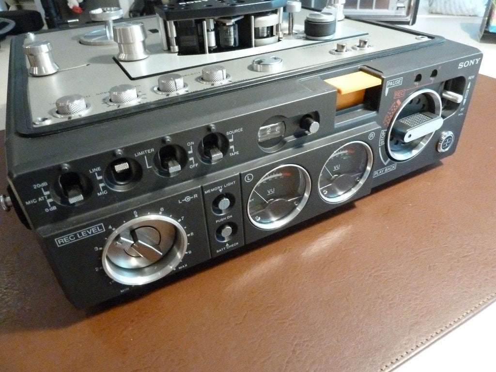 Zeldzame profes. portable Sony TC-510-2 in uitnemende staat, Ophalen, Bandrecorder, Met banden