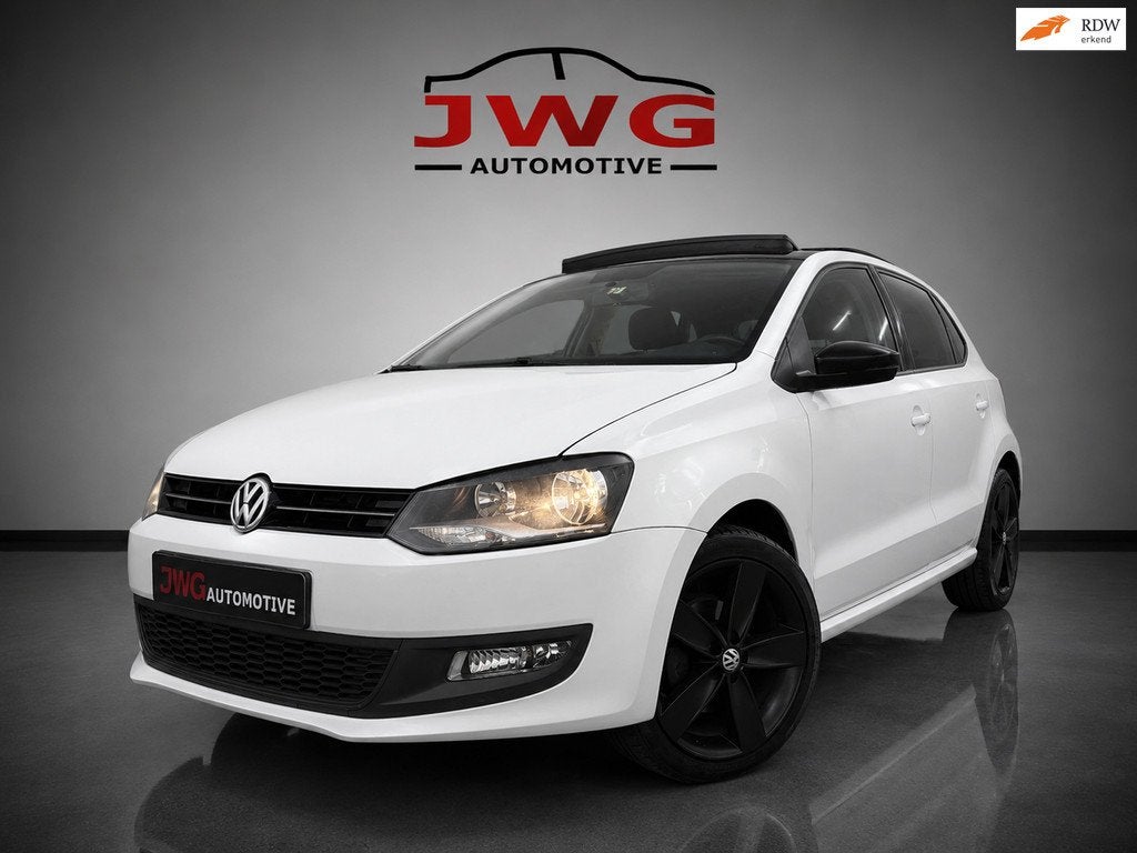 Volkswagen Polo 1.4-16V Highline Parelmoer/Pano/Cruise/Navi, Voorwielaandrijving, Zwart, 4 cilinders, Wit