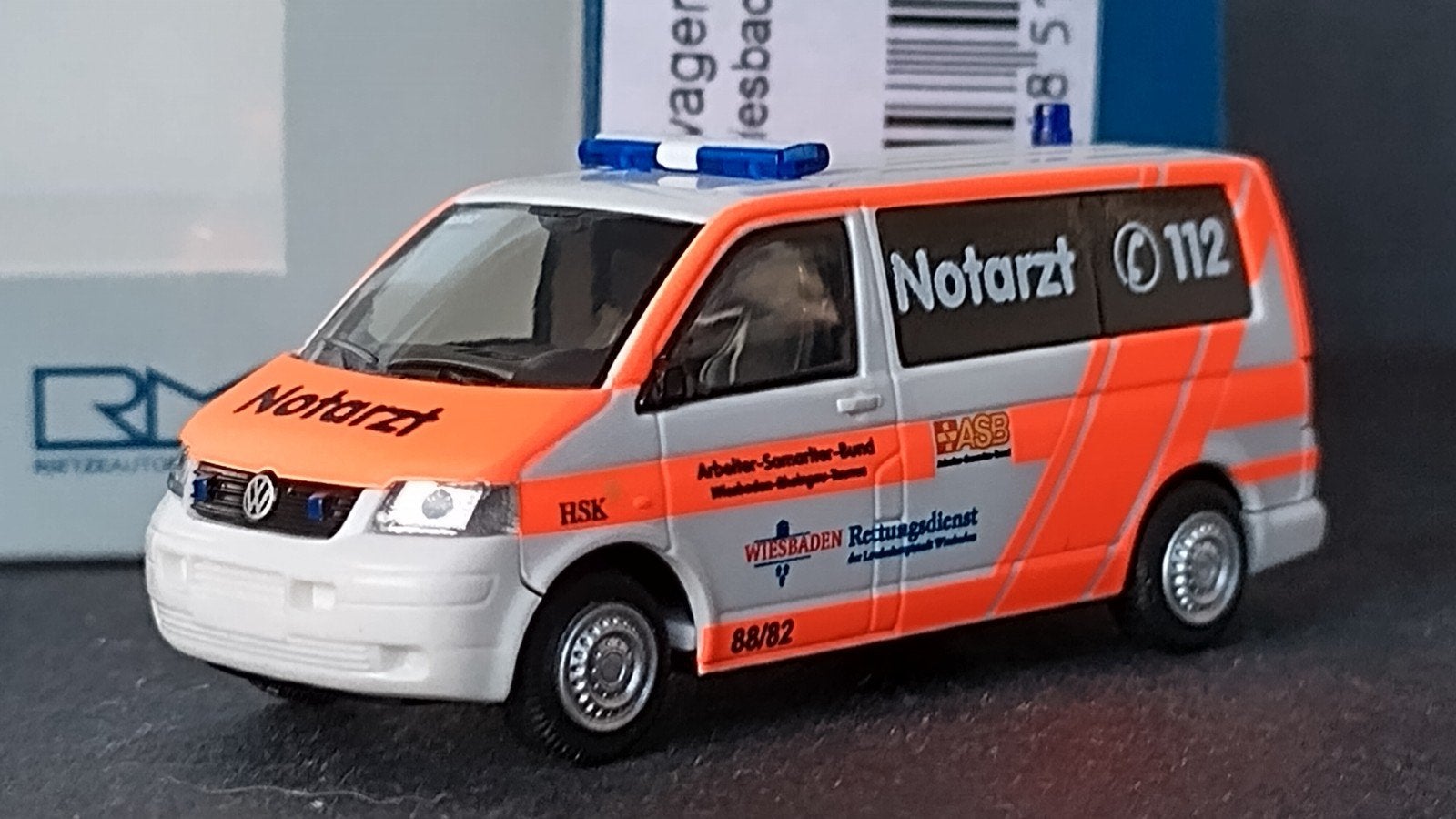 Volkswagen VW T5 Ambulance Asb Wiesbaden 1:87 Rietze Pol, Auto, Verzenden, ., Rietze