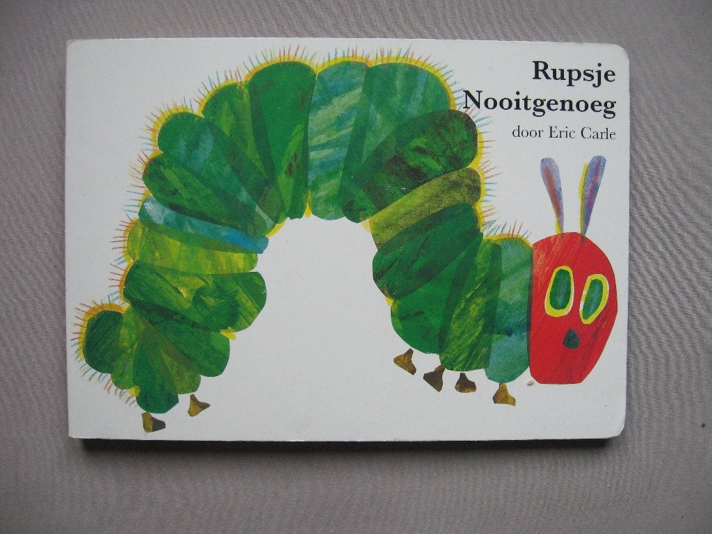 Eric Carle - Rupsje Nooitgenoeg (maxi formaat kartonboek), Gelezen, Ophalen of Verzenden, 2 tot 3 jaar, Eric Carle
