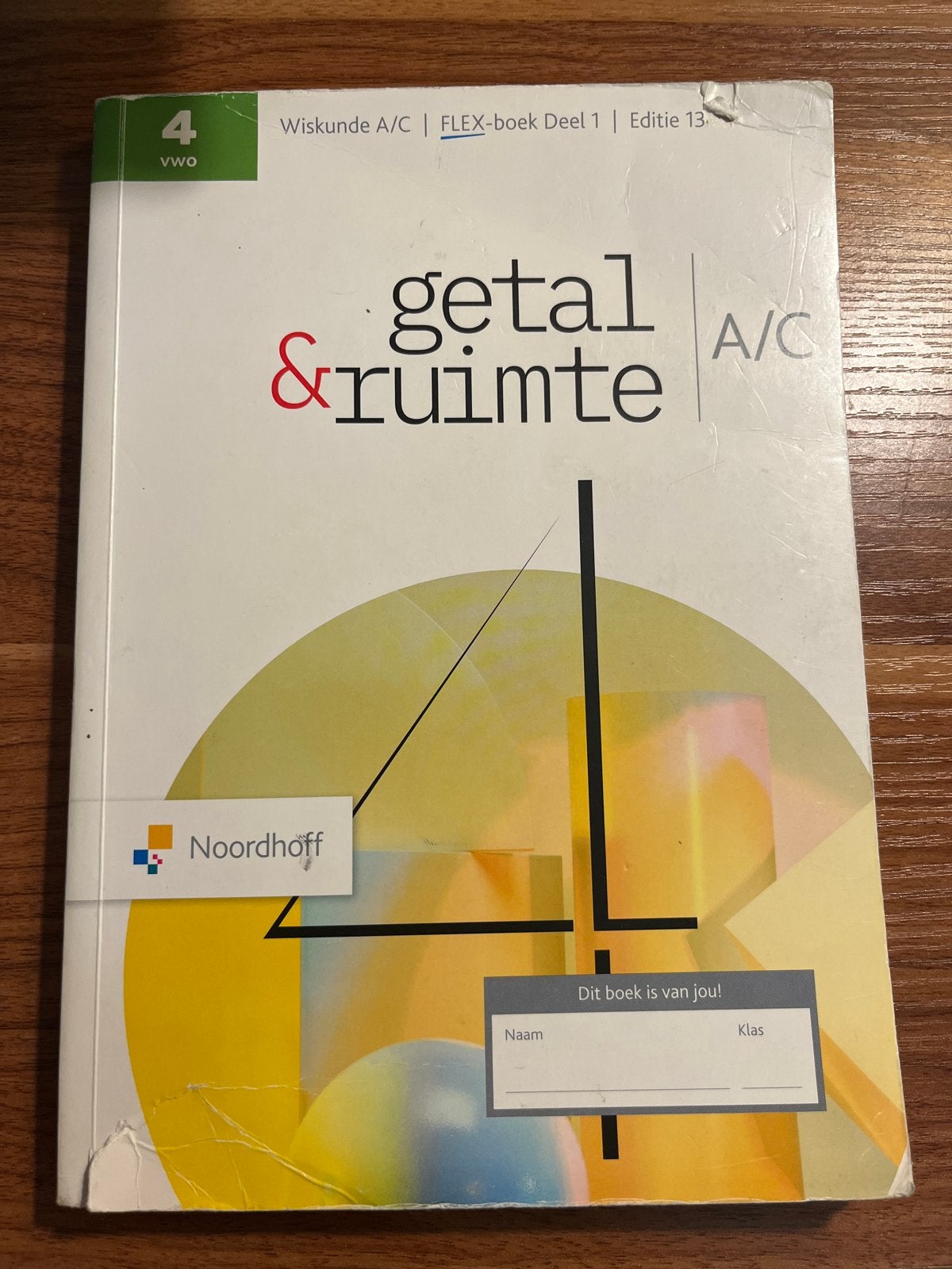 Getal & Ruimte Wiskunde A/C FLEX-boek Deel 1 VWO 4, Ophalen, Gelezen, VWO, Wiskunde A