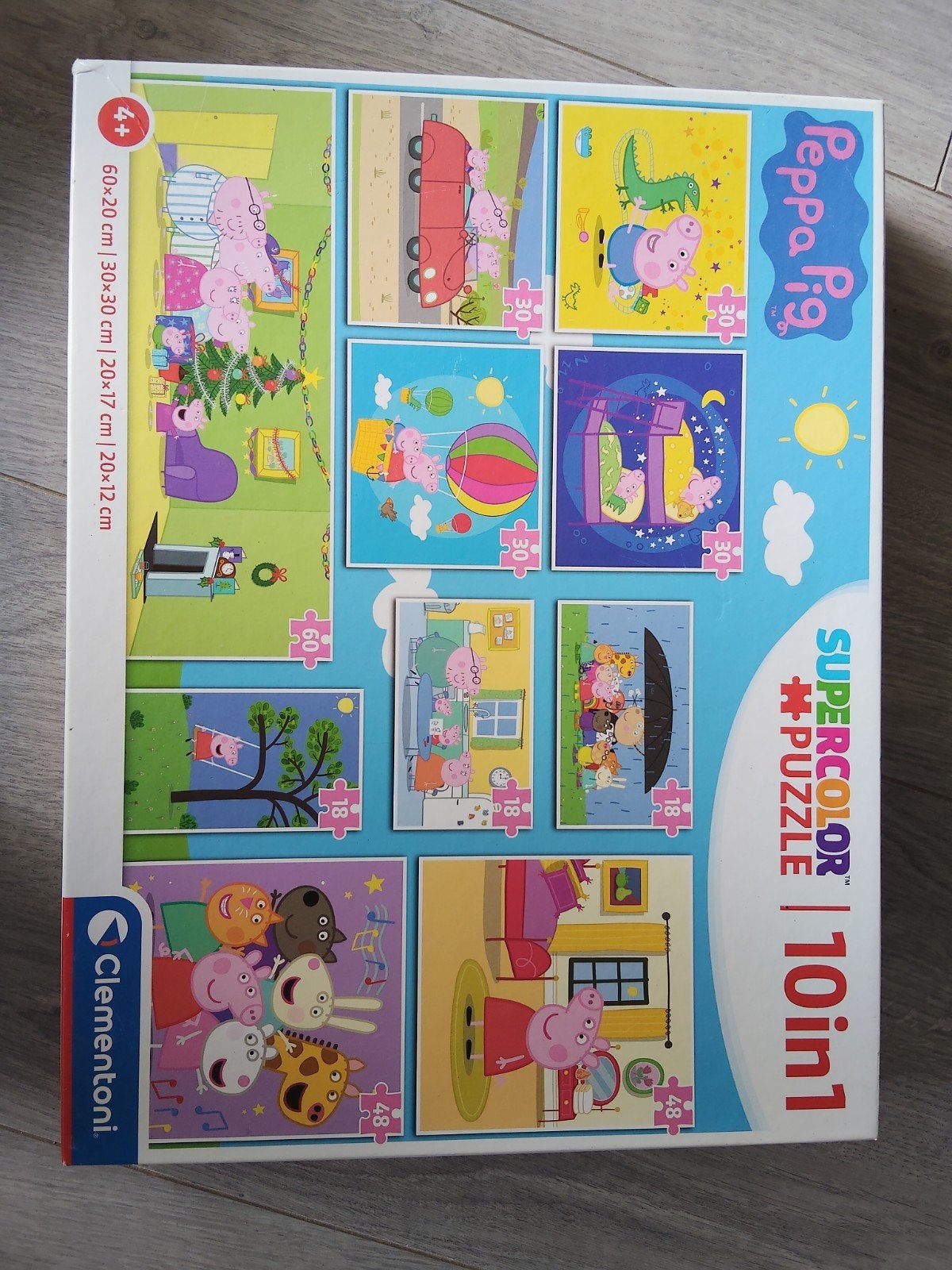 Peppa Pig Puzzels - 10-in-1 set, compleet en netjes, Ophalen of Verzenden, 10 tot 50 stukjes, Gebruikt, 4 tot 6 jaar