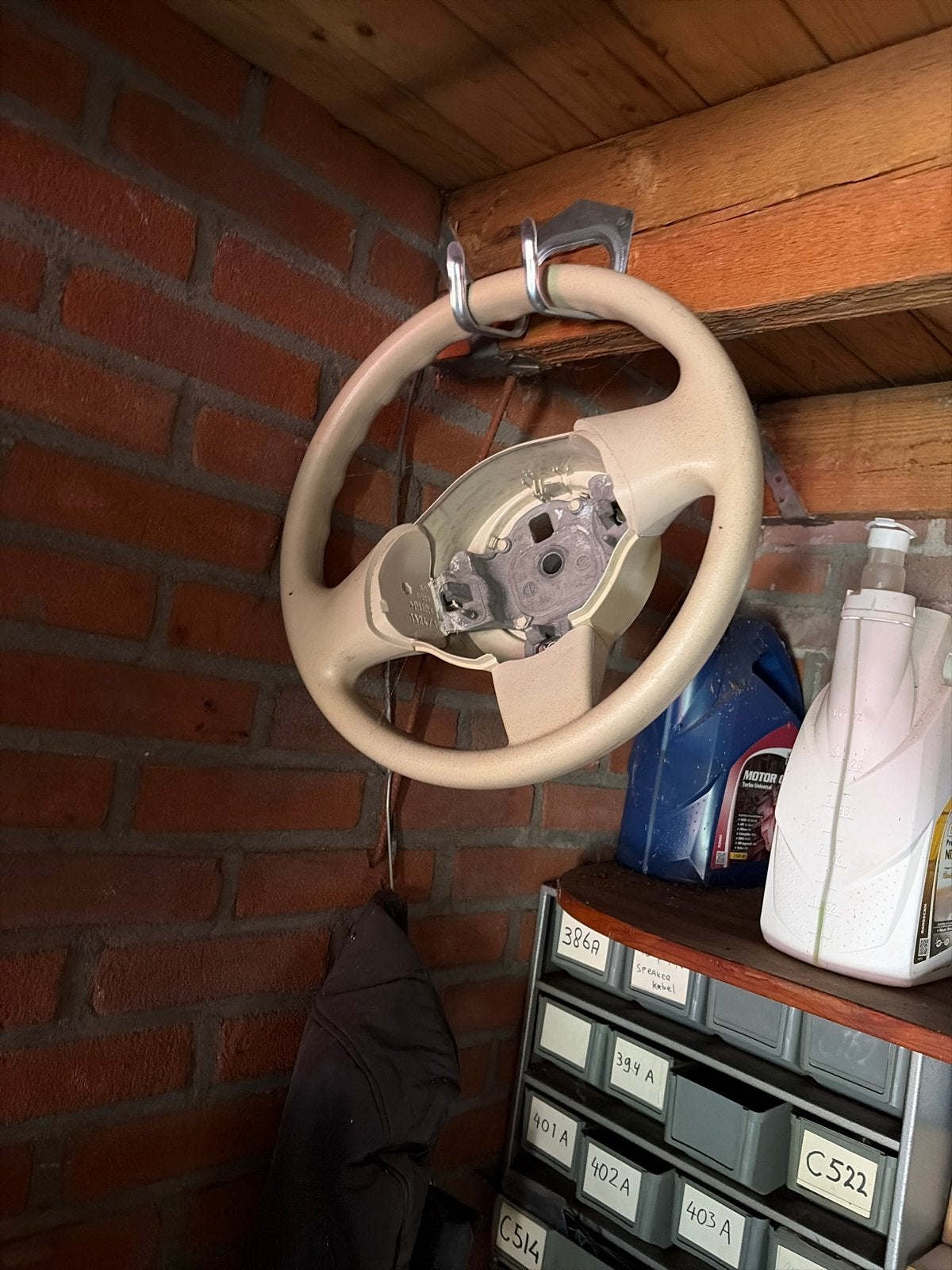 Fiat 500 Stuurwiel - Beige/Crème - Gebruikt, Auto-onderdelen, Ophalen, Gebruikt, Fiat