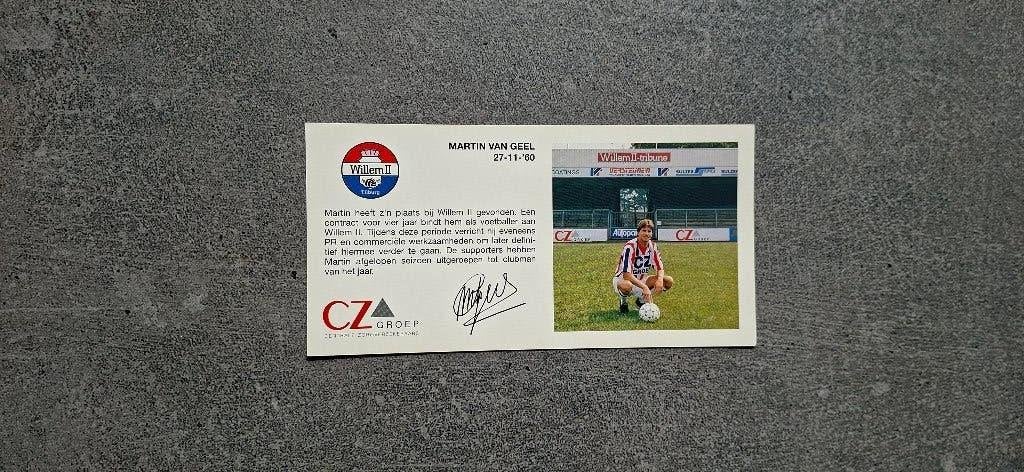 Spelerskaart; Martin van Geel # Willem II / Feyenoord / Ajax, Ophalen of Verzenden, Nieuw, Willem II, Spelerskaart
