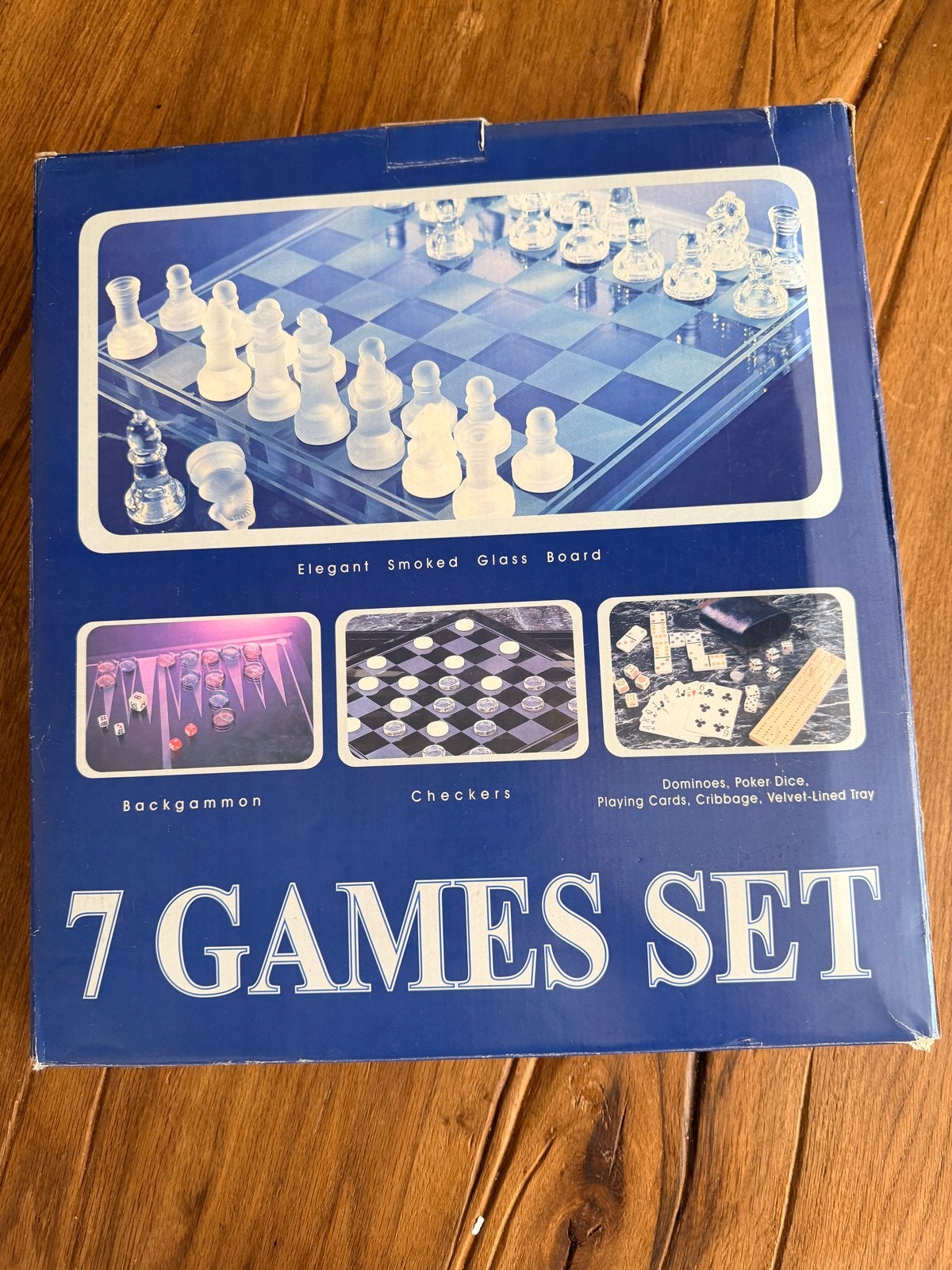 7-delige spelset: schaken, backgammon, dammen en meer, Een of twee spelers, Ophalen of Verzenden, Nieuw