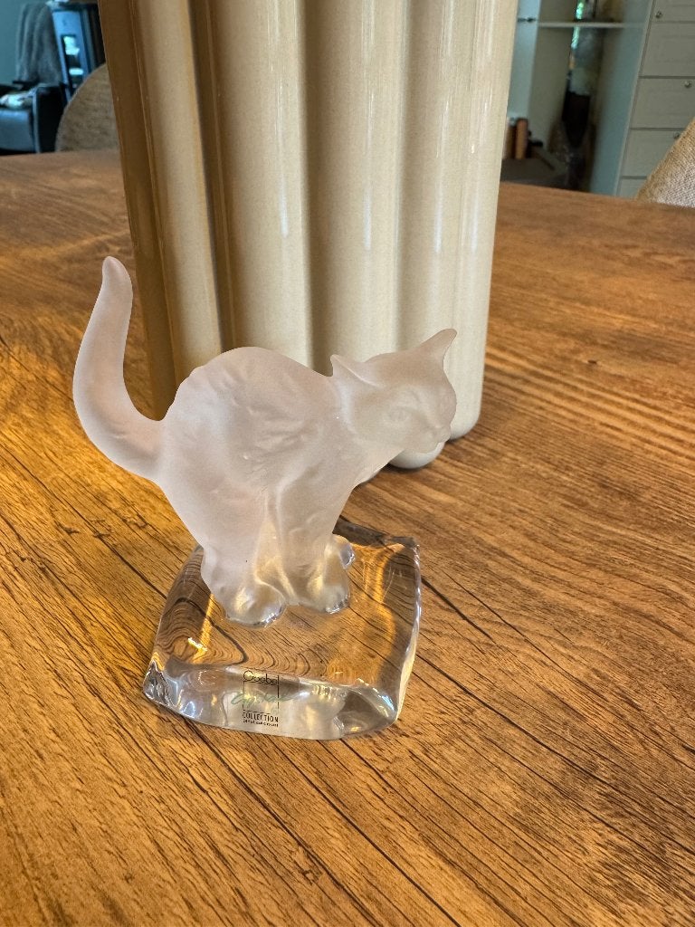 Goebel Kat kristal sculptuur, Ophalen of Verzenden