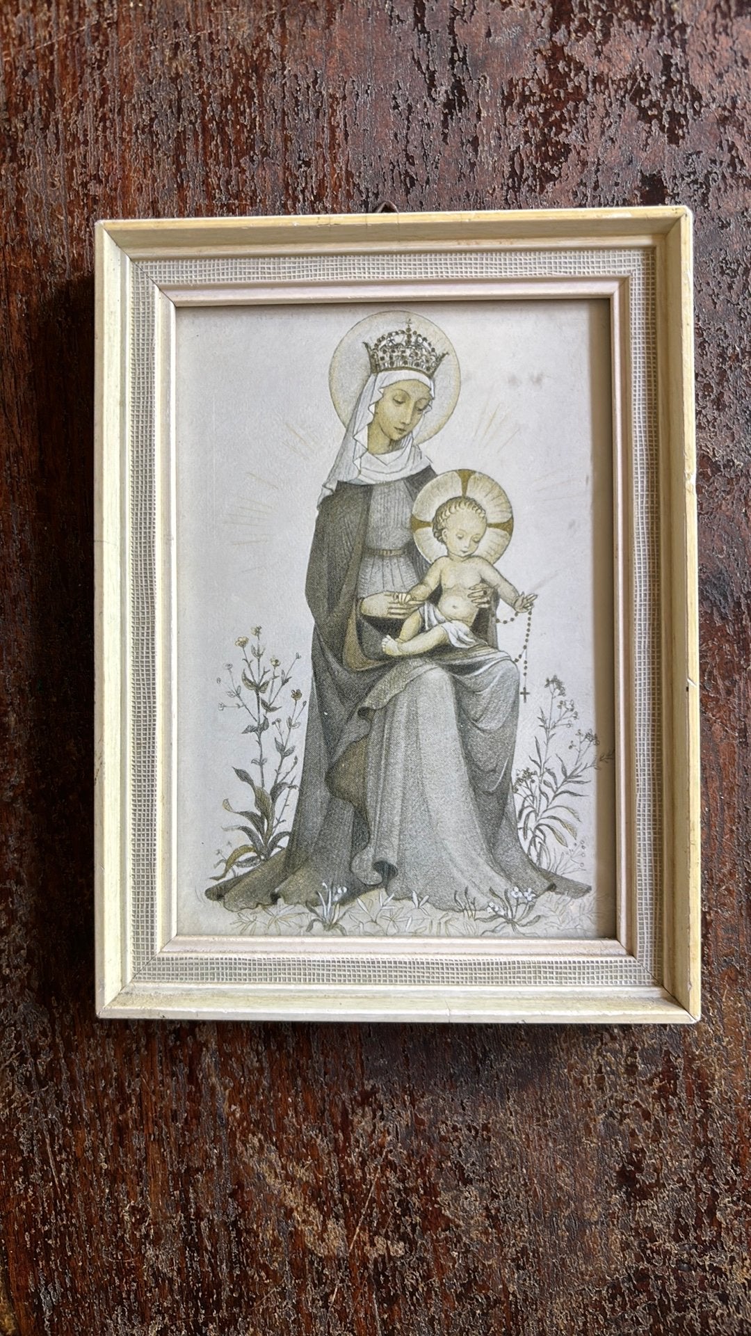 Maria prentje 12x16, Ophalen of Verzenden, Gebruikt, Kaart of Prent, Christendom | Katholiek