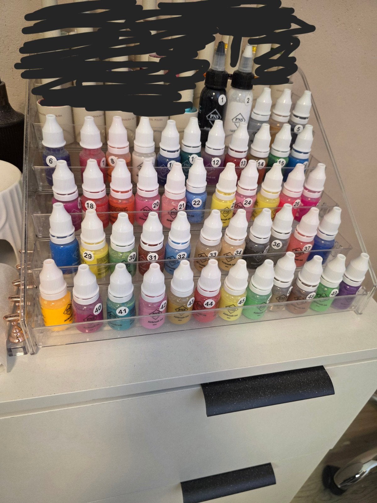 pns Airbrush Gellak Set - Compleet met Compressor en Kleuren, Ophalen of Verzenden, Zo goed als nieuw, Overige typen
