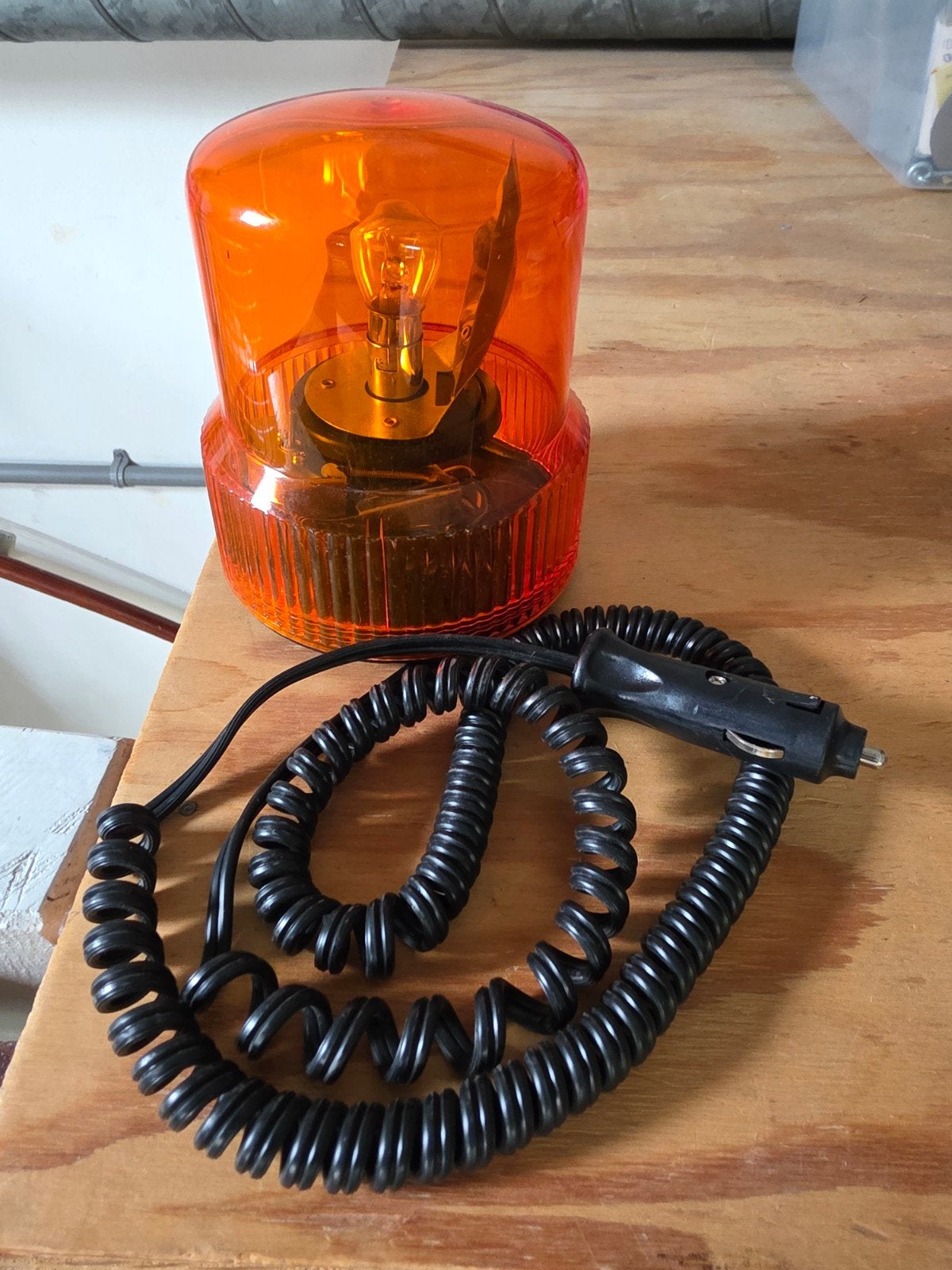 Oranje zwaailicht 12V met spiraalkabel en sigarettenplug, Ophalen of Verzenden, Nieuw, Universele onderdelen