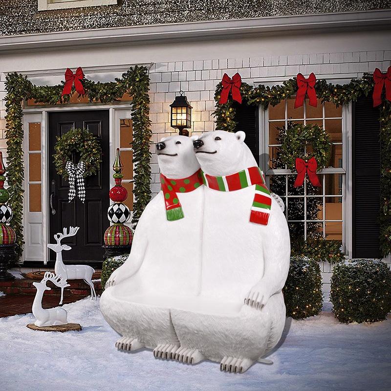 Bear Polar Bench – IJsbeer Hoogte 171 cm Fotomoment, Ophalen, HorecaBeelden, Nieuw, HorecaBeelden