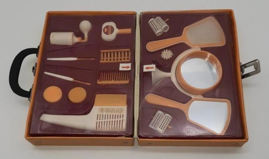 Vintage kinder "haar" en "make up" set in koffer Trifels, Ophalen of Verzenden, Gebruikt