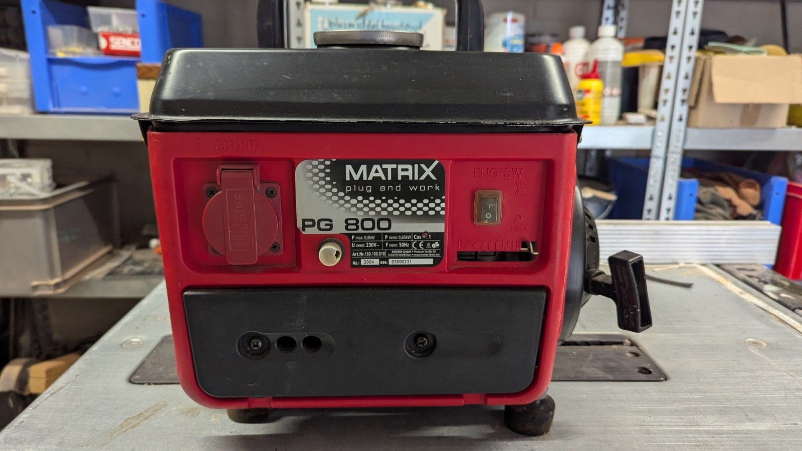 Matrix aggregaat op benzine, Ophalen, Zo goed als nieuw, Minder dan 5 kVA, Benzine