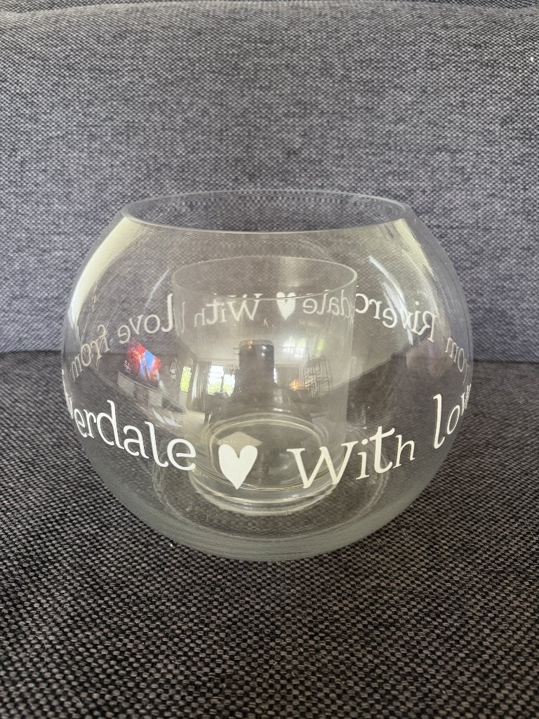 Riverdale windlicht - 25cm, Ophalen of Verzenden, Windlicht, Riverdale, Glas