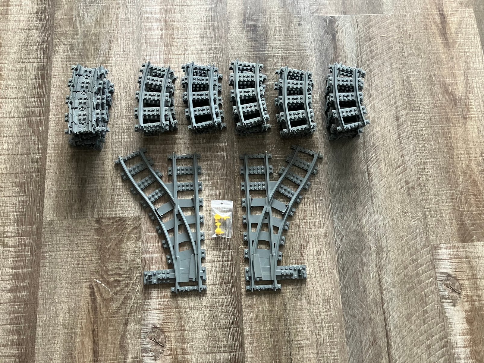 Lego (city) RC trein rails (bocht, flex, wissels), Ophalen of Verzenden, Zo goed als nieuw
