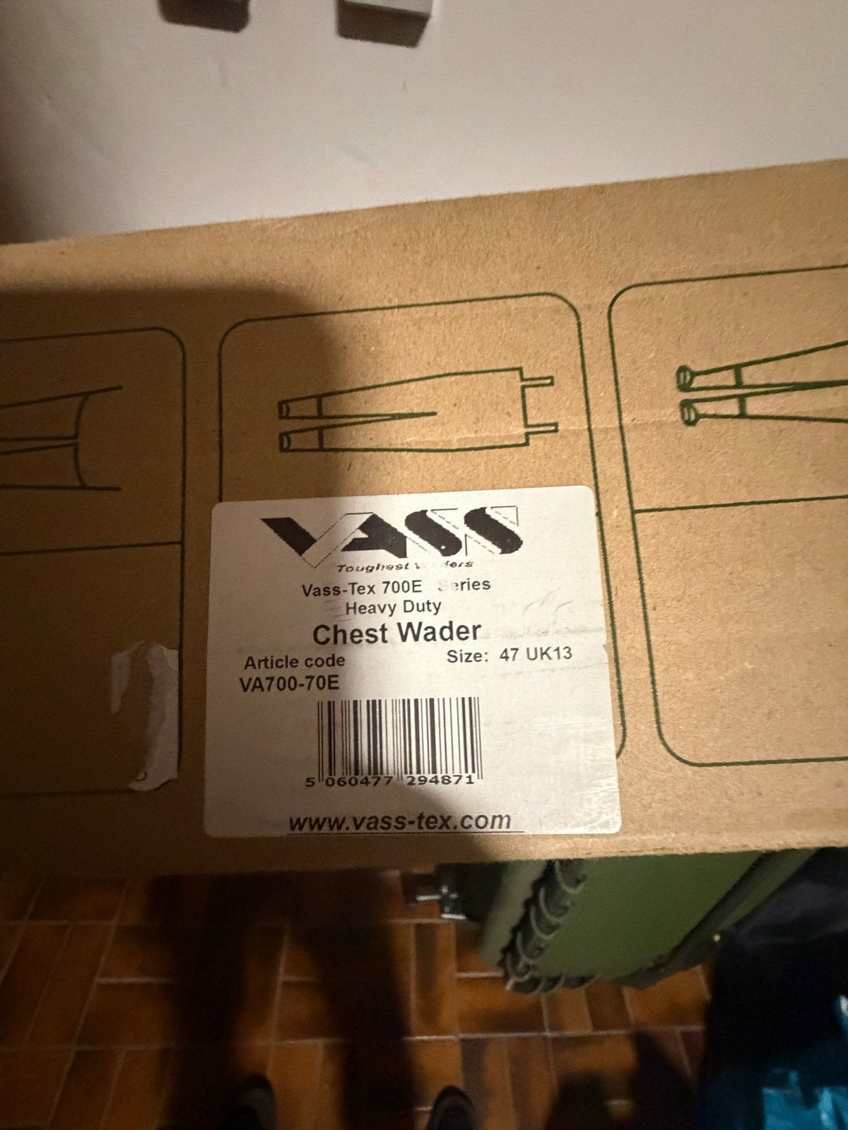 Vass-Tex 700e Waadpak Laarzen Maat 47 - Zo goed als nieuw, Ophalen of Verzenden, Zo goed als nieuw, Kleding