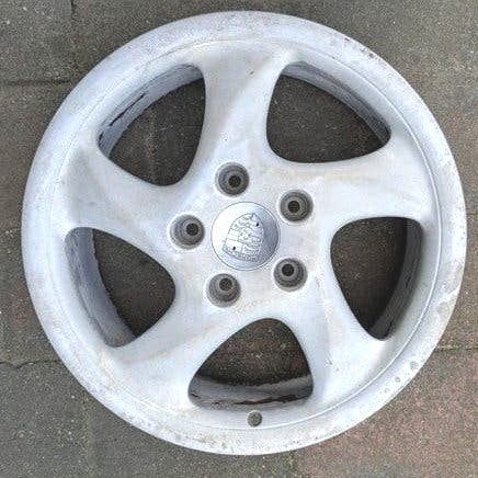 Mancave item: Porsche 911 Velg met Logo (Origineel), Antiek en Kunst, Ophalen