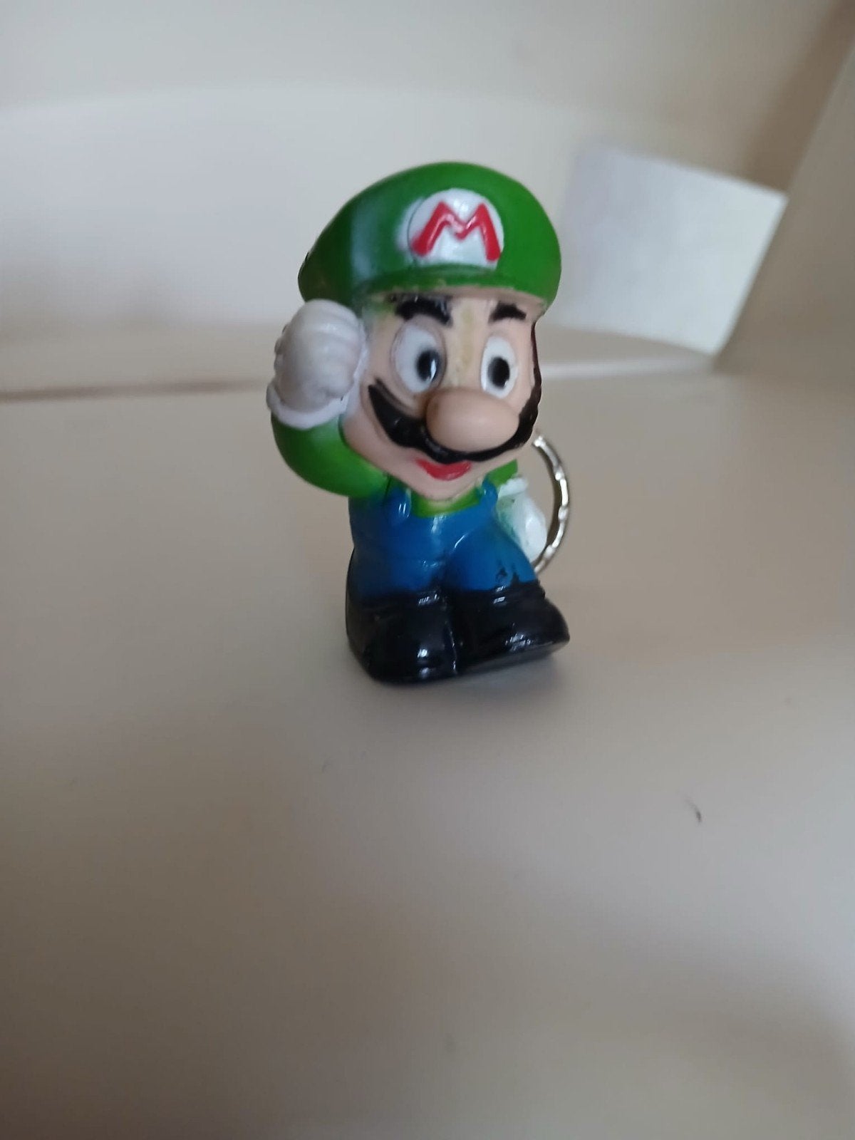 Mario figuurtje Luigi Sleutelhanger., Ophalen of Verzenden, Gebruikt, Knuffel of Figuurtje