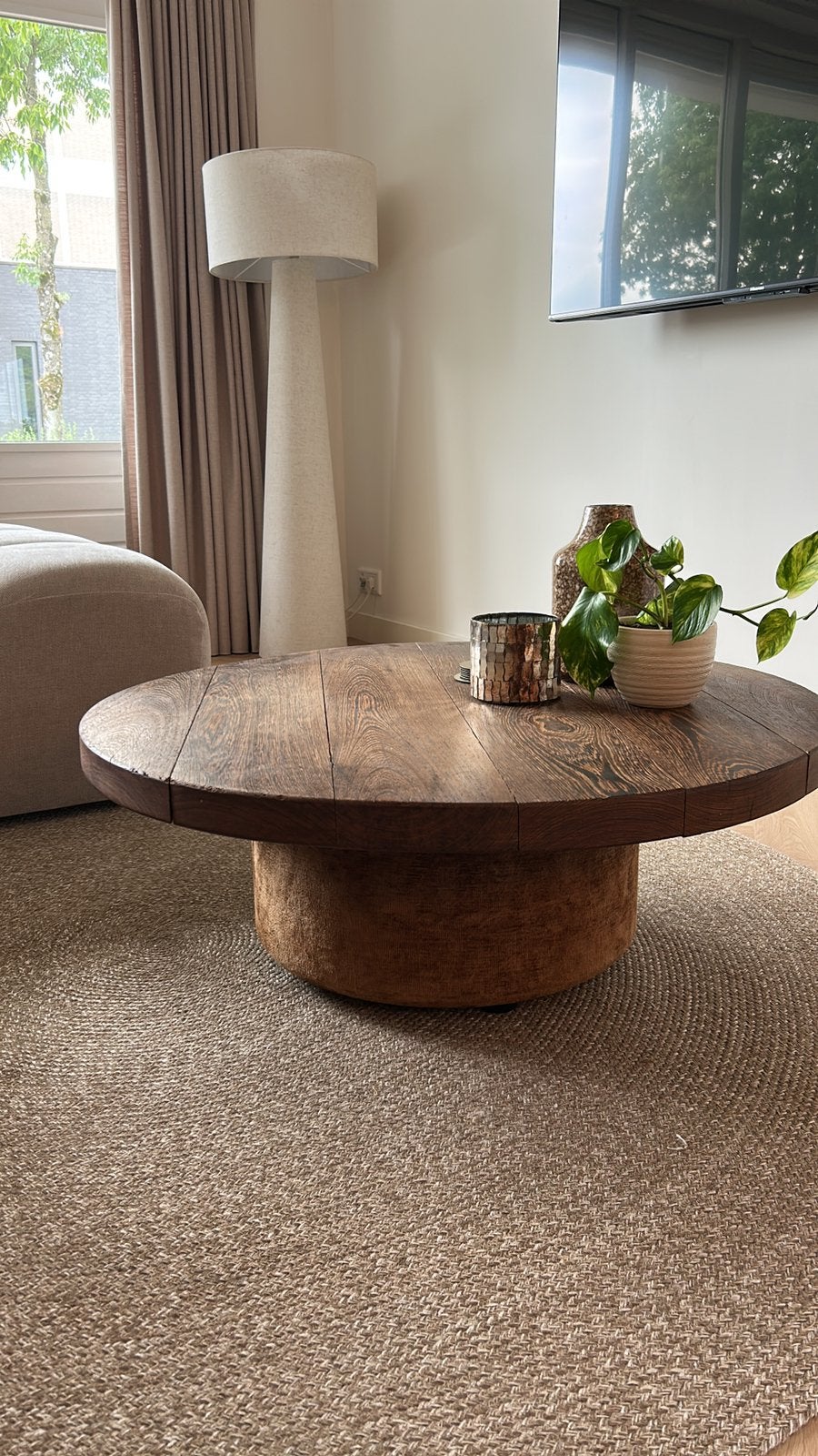 Prachtige Wengé houten salontafel, Ophalen, Zo goed als nieuw, 50 tot 100 cm