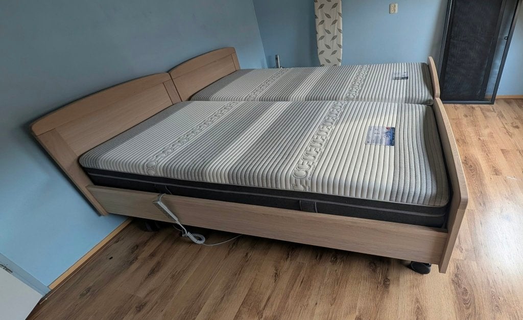 Elba Excellent 2-persoons bed (seniorenbed), Ophalen, Verstelbaar, Beige, 180 cm