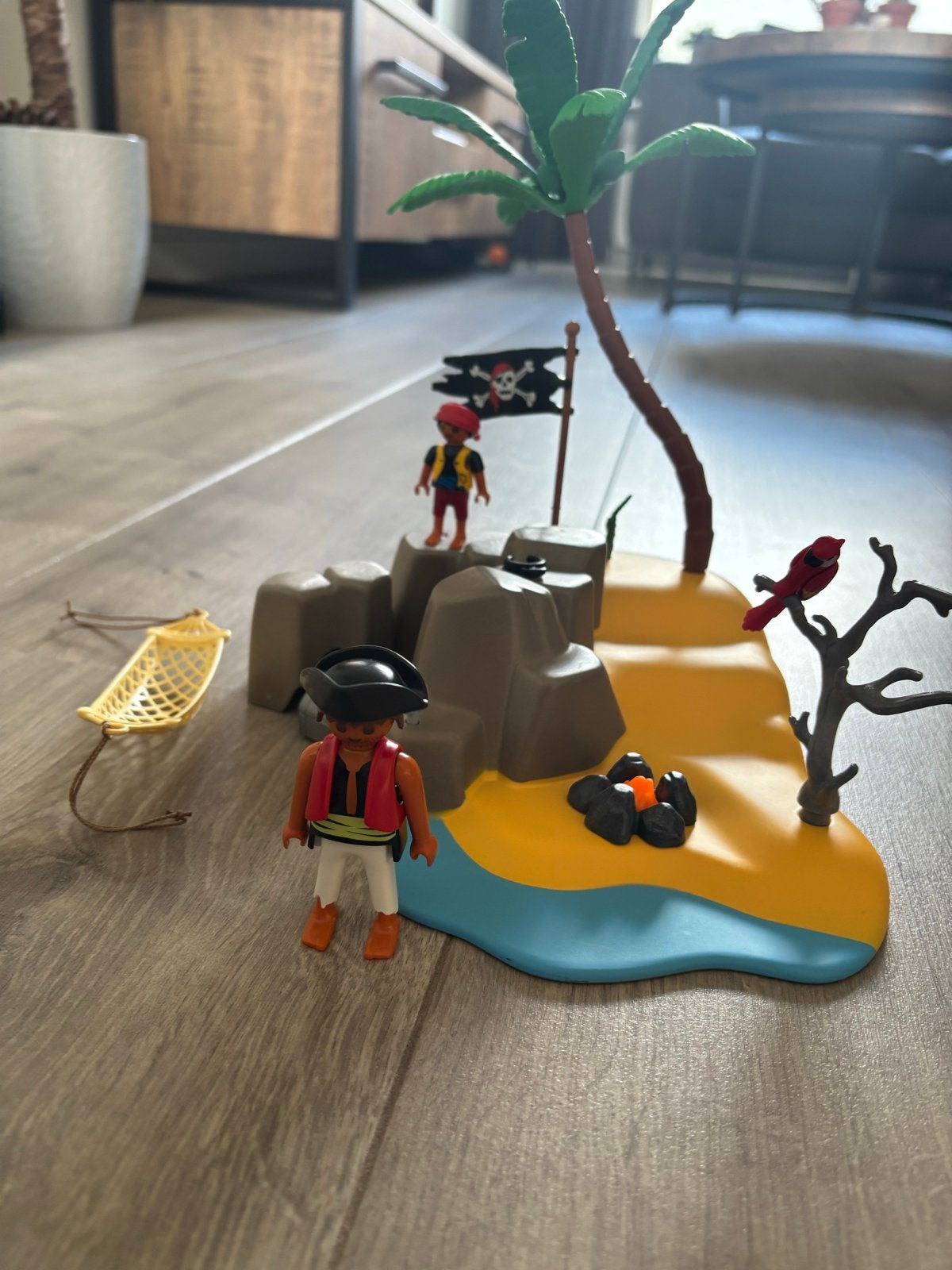Playmobil Pirateneiland met 2 piraten en schatkist, Ophalen of Verzenden, Gebruikt, Jongen of Meisje