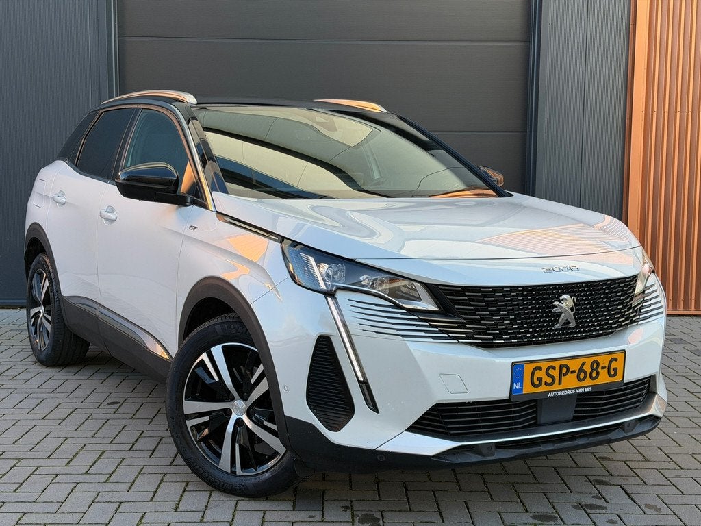Peugeot 3008 1.2 PureTech GT |Automaat|360 graden camera|Key, Gebruikt, 1199 cc, Leder en Stof, Wit