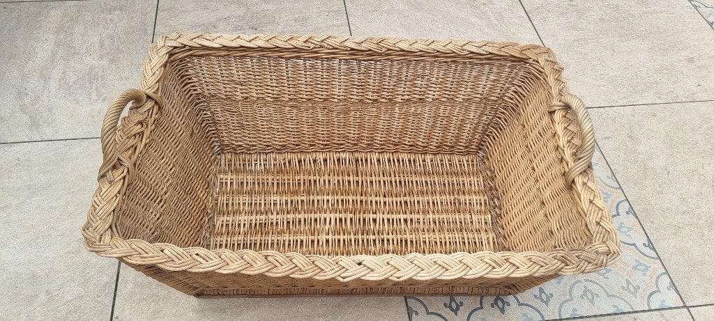 Prachtige Retro Wilgen Wasmand / Haardhoutmand, Antiek en Kunst, Ophalen of Verzenden