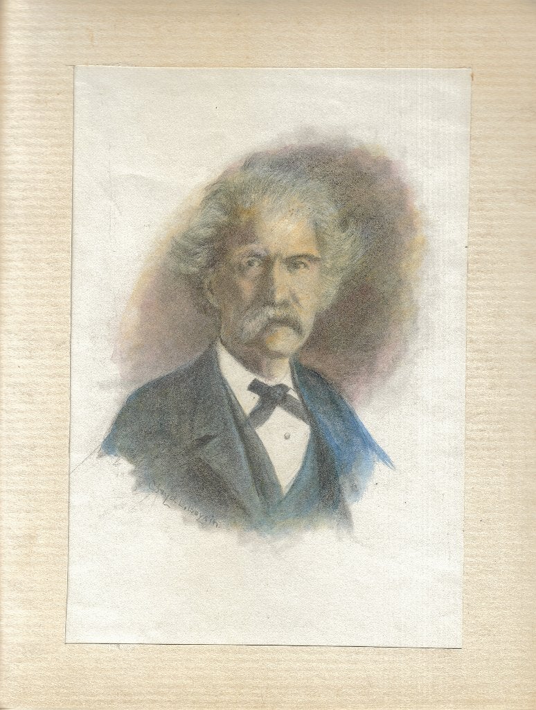 Cloyd Lee Boykin potloodtekening aquarel Portret Oudere Heer, Antiek en Kunst, Kunst | Tekeningen en Foto's, Ophalen, Tekening