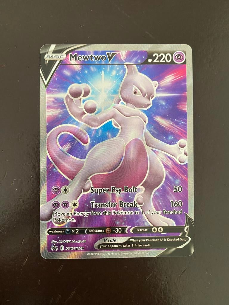 Pokemon - Mewtwo V SWS229, Ophalen of Verzenden, Zo goed als nieuw