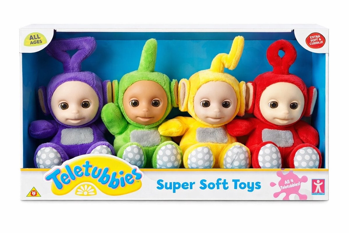 Gezocht: nieuwe Teletubbies/ Tiddlytubbies knuffels, Ophalen of Verzenden, Zo goed als nieuw