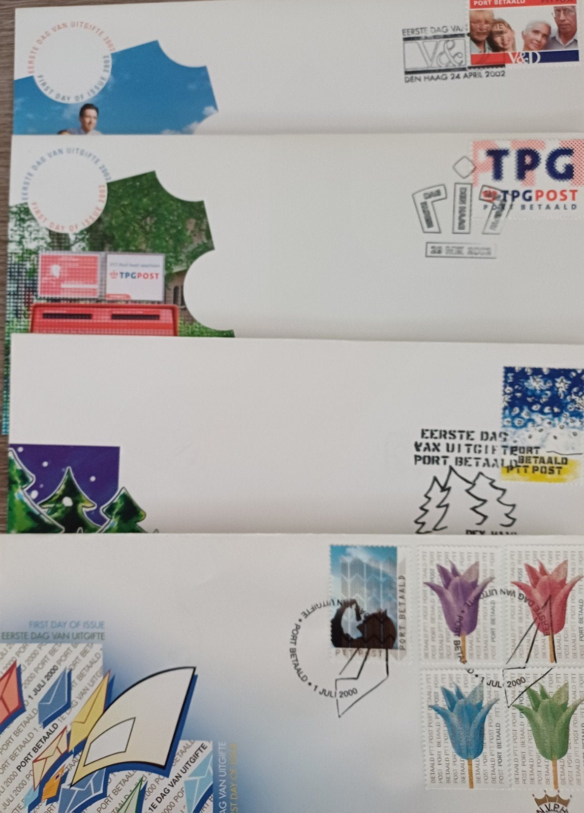 NEDERLAND restant 4  fdc port betaald, Ophalen of Verzenden, Nederland