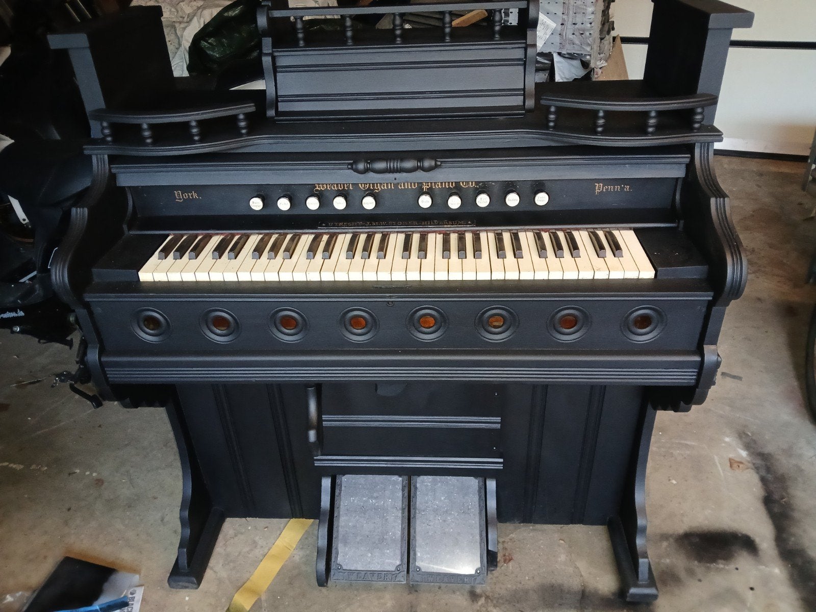 Antiek Harmonium - Wilson Organ d Piano Co. York, Penn'a ,, Muziek en Instrumenten, Ophalen, Gebruikt, 1 klavier, Harmonium