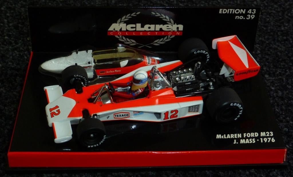 1976 - McLaren Ford M23 - Jochen Mass (MLC#39), Ophalen of Verzenden, Zo goed als nieuw, Auto, MiniChamps