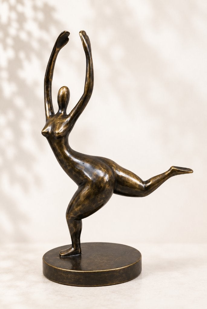 Abstract Beeld – Dansende Vrouw / BRONZEN BEELD, Ophalen of Verzenden, Brons, Beeld, Vrouw