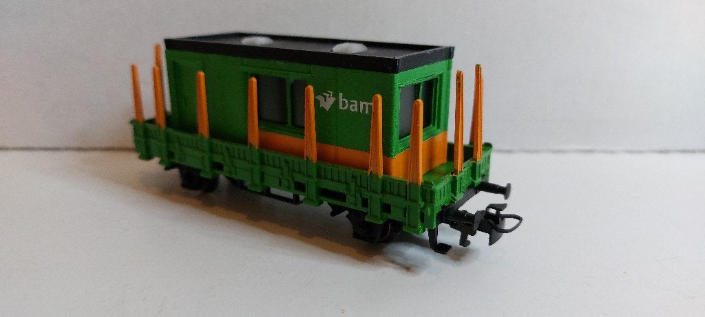 Bam Rongenwagon met Bouwkeet **Nieuw** (02), Wisselstroom, Ophalen of Verzenden, NS, Märklin