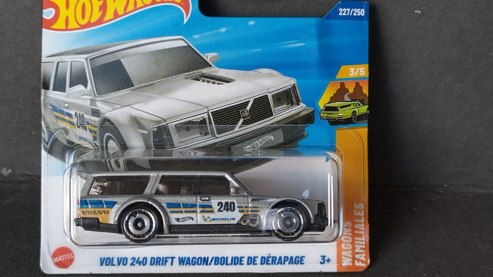 Volvo 240 Drift Wagon zilver 1:64 Hotwheels Pol, 1186 MJ 1 NL, Auto, Verzenden, Nieuw