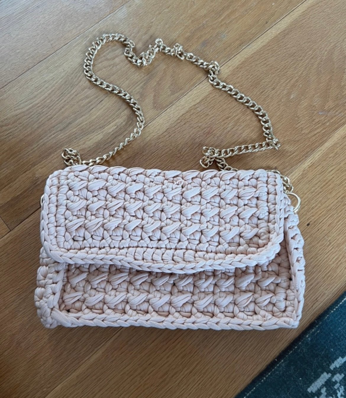 Handgemaakte Roze Gehaakte Tas, Ophalen of Verzenden, Nieuw, Roze, Schoudertasje