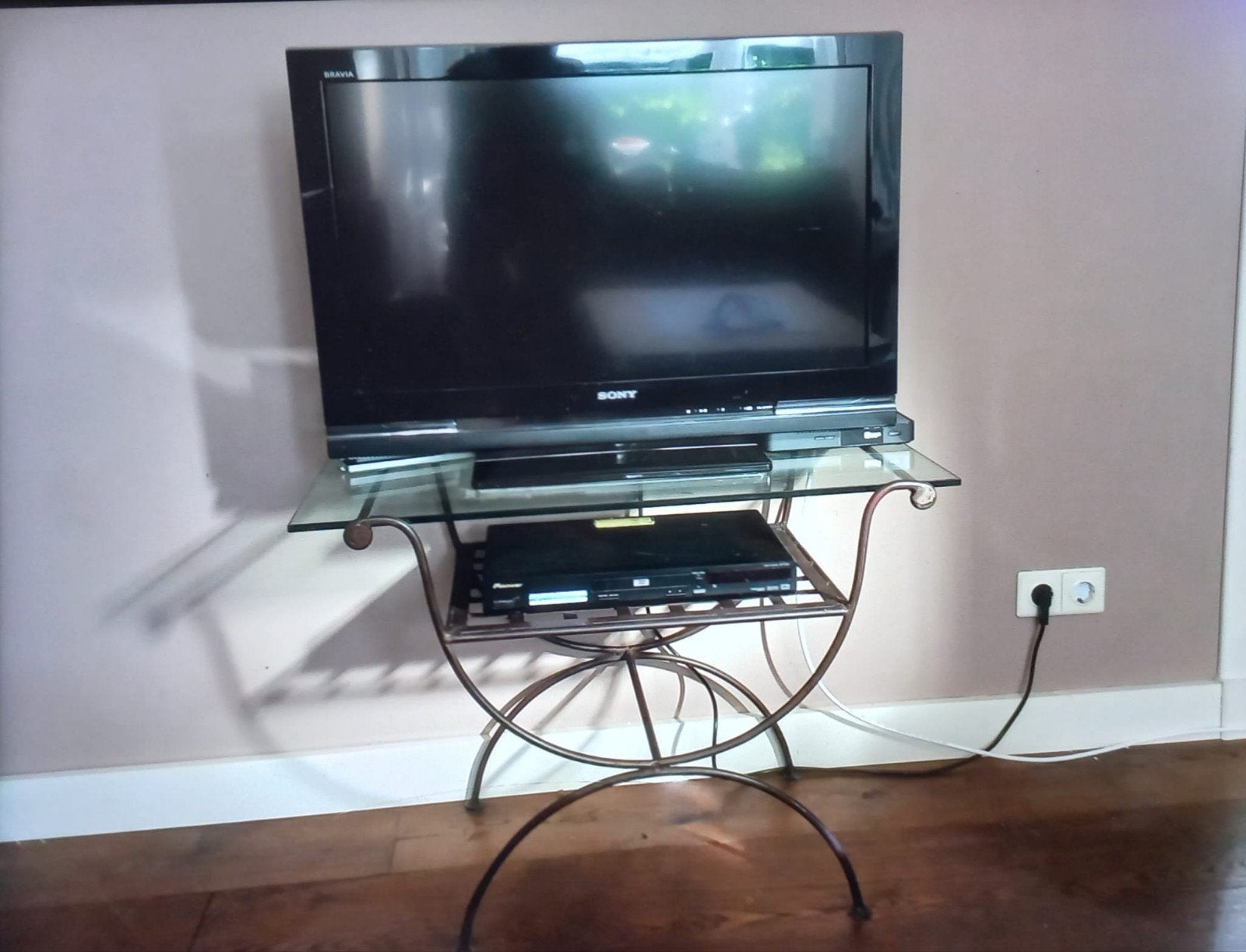 Decoratieve metalen bankje of tv kastje, Ophalen, Gebruikt, Overige kleuren, Metaal