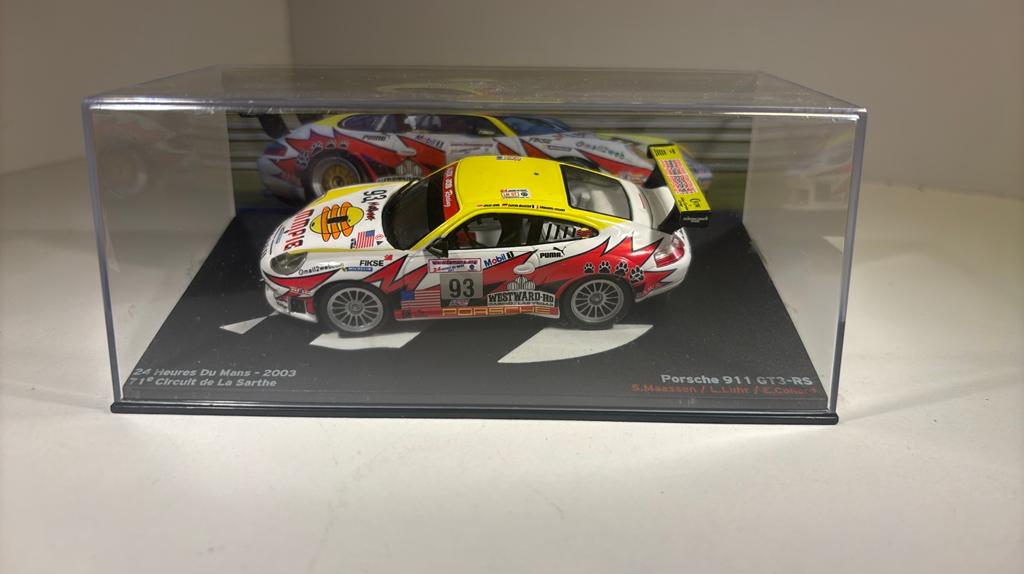 Porsche 911 gt3 rs 24h du mans atlas 1.43, Hobby en Vrije tijd, Modelauto's | 1:43, Overige merken, Auto, Ophalen of Verzenden