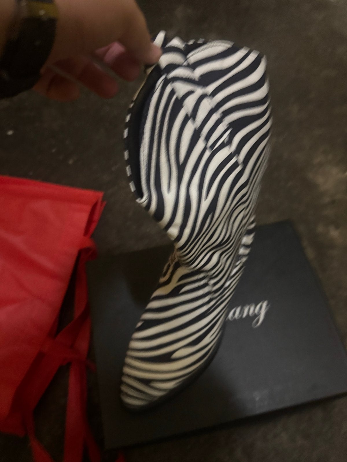 Zwart-witte zebraprint laarzen, Ophalen of Verzenden, Gedragen, Zwart, Lage of Enkellaarzen
