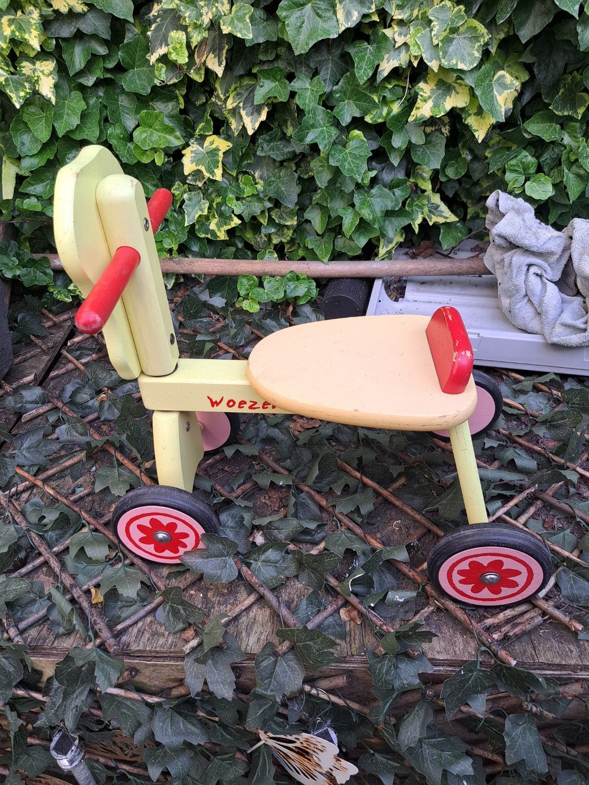 Houten loopfiets Woezel en Pip, Kinderen en Baby's, Speelgoed | Overig, Ophalen of Verzenden, Gebruikt, Jongen of Meisje