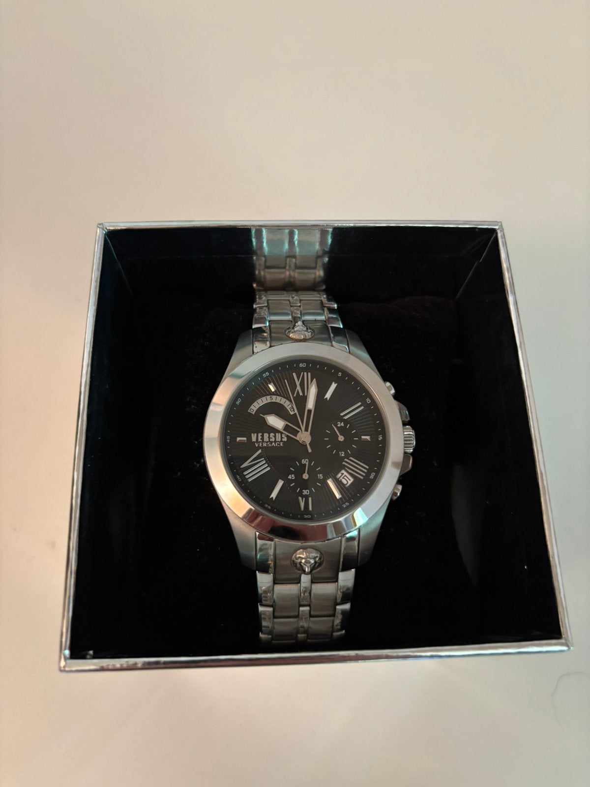 zilveren versace horloge - zo goed als nieuw, Overige merken, Polshorloge, Zilver, 1960 of later