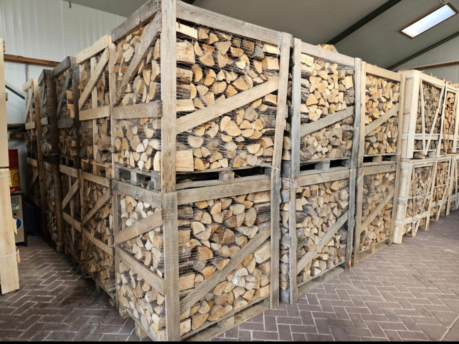 Elzenhout ovengedroogd haardhout - 1 kuub gestapeld, Tuin en Terras, Haardhout, 6 m³ of meer, Ophalen of Verzenden, Elzenhout