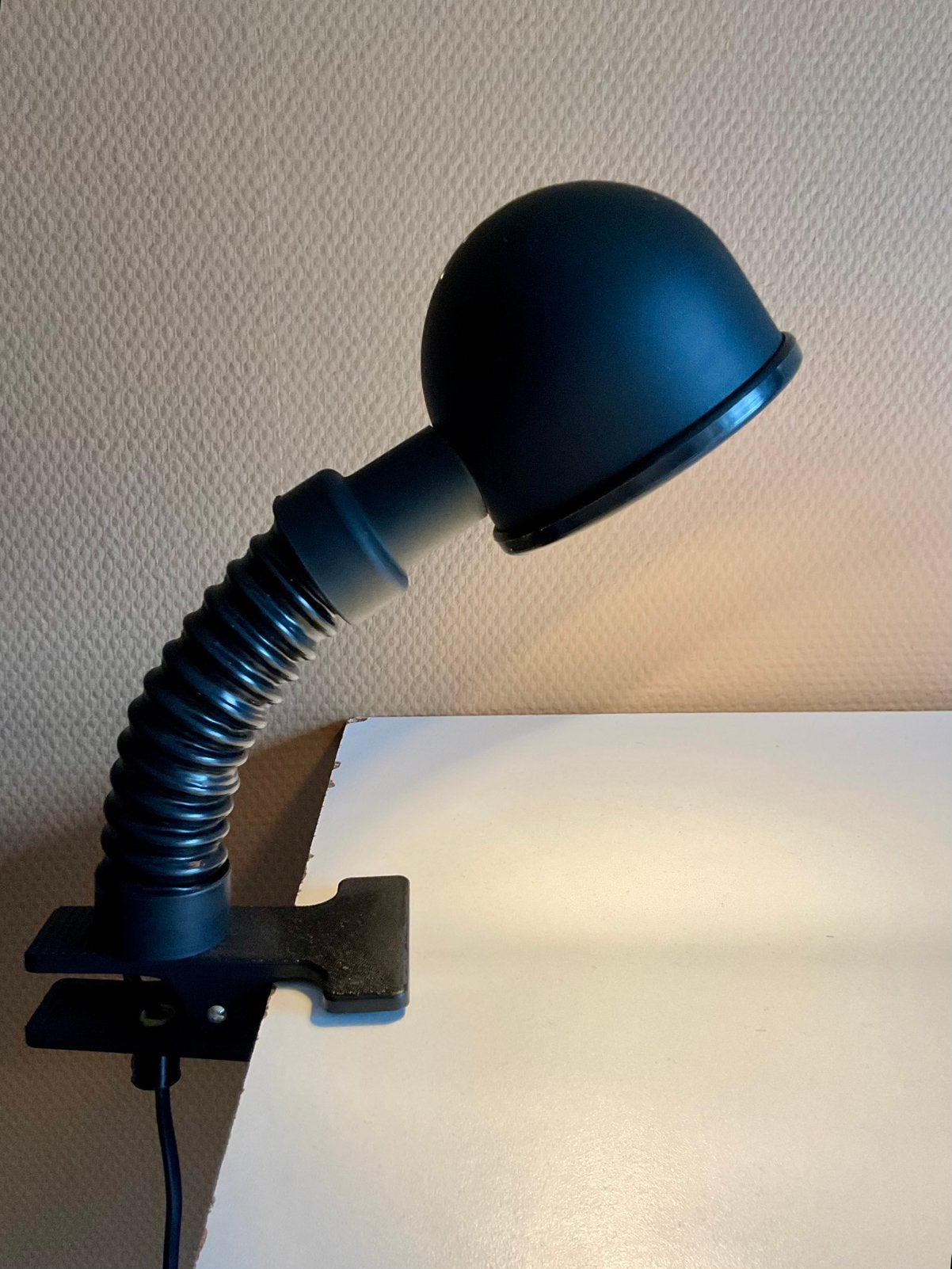 Tafellamp uit de jaren 60/70 van Alda klemlamp flexibele arm, Gebruikt, Zwart, Bureaulamp, Met schakelaar