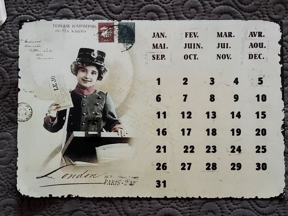 3 decoratieve metalen borden: Kalender, Party Zone, Hawaii, Verzamelen, Ophalen of Verzenden, Gebruikt, Reclamebord