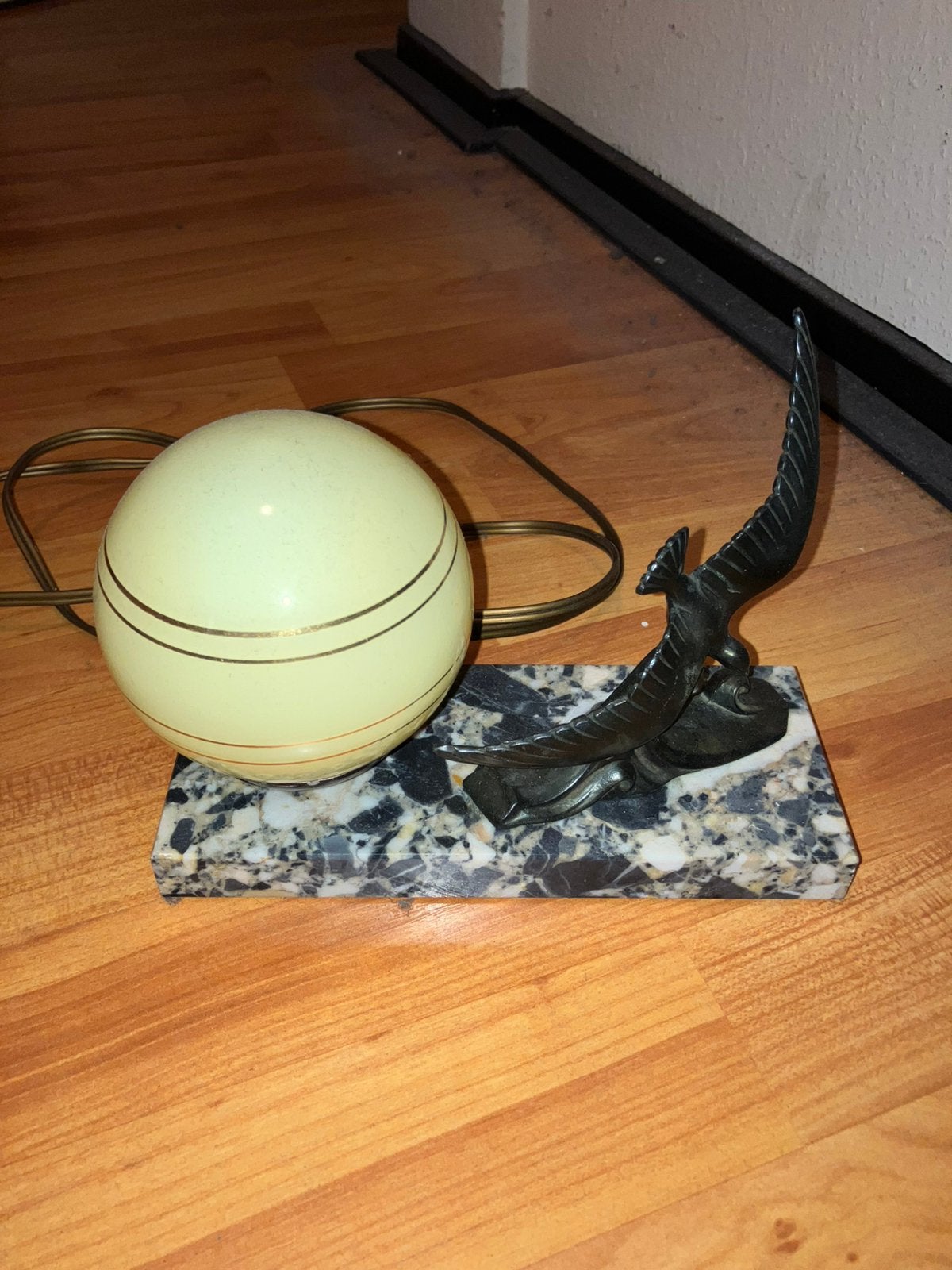 Art Deco lampje. Meeuw op de golven., Antiek en Kunst, Ophalen of Verzenden