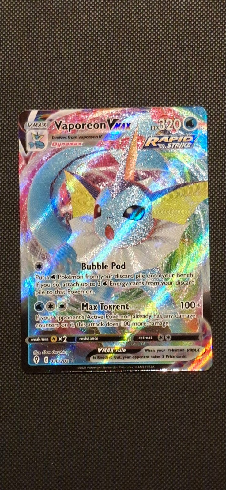 Vaporeon Vmax 030, Ophalen of Verzenden