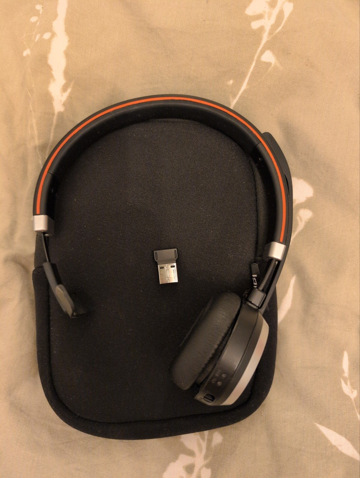 Jabra Evolve 65 UC Mono Headset met USB-adapter, Ophalen of Verzenden, Zo goed als nieuw, Draadloos, Over-ear