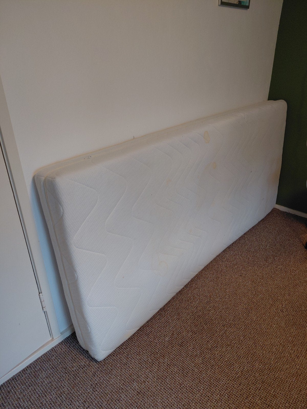 2 x matras 90x200, samen 180x200 inclusief tussen rand., Ophalen, Gebruikt, Tweepersoons, 180 cm